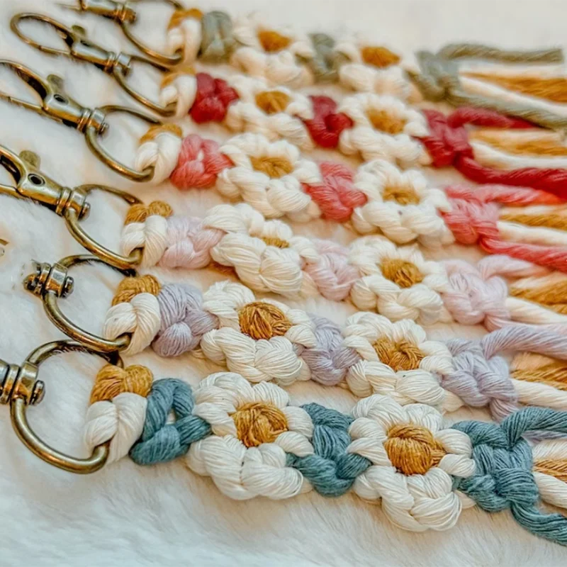 MACRAME DAISY FLOWER KEYCHAIN Flower Macramé Wristlet Key Chain Keyring Mother’s Day/ Boho Accessory Bachelorette Handmade Gifts
MACRAME DAISY FLOWER KEYCHAIN Flower Macramé Wristlet Key Chain Keyring Mother’s Day/ Boho Accessory Bachelorette Handmade Gifts