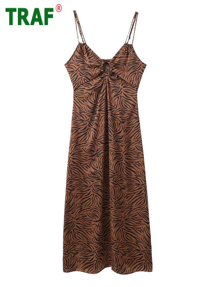 TRAF Animal Print Midi Dress Woman Slip Backless Dress Women Buckle Pleated Female Dress Thin Strap Sexy Party Dresses for Women
TRAF Animal Print Midi Dress Woman Slip Backless Dress Women Buckle Pleated Female Dress Thin Strap Sexy Party Dresses for Women