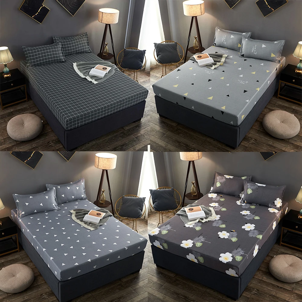 100%Polyester Fitted Sheet Mattress Cover with All-round Elastic Rubber Band Bed Sheet for Twin Full Queen King Single King Size 
100%Polyester Fitted Sheet Mattress Cover with All-round Elastic Rubber Band Bed Sheet for Twin Full Queen King Single King Size