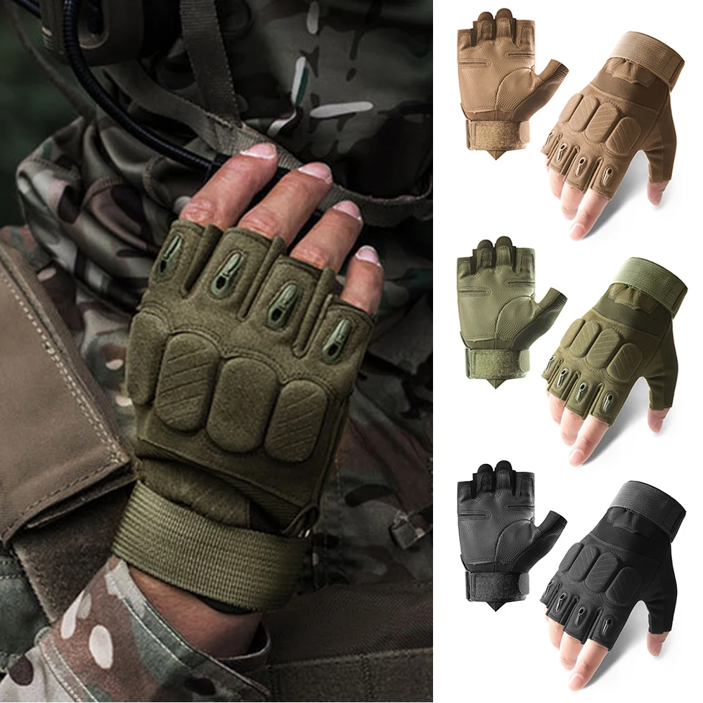 Work Gloves Army Military Tactical Glove Fingerless Combat Hunting Gloves Hiking Wear-resistant Camping Outdoor Climbing
Work Gloves Army Military Tactical Glove Fingerless Combat Hunting Gloves Hiking Wear-resistant Camping Outdoor Climbing