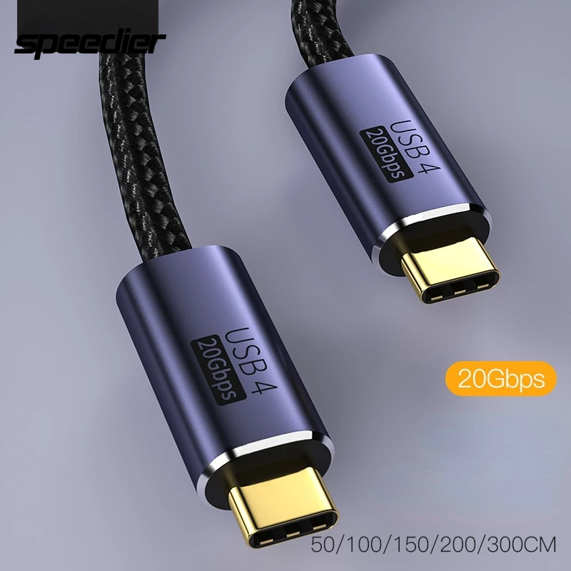 USB4 TB 3 Cable PD 100W 5A Fast Charging USB Type C To Type C Cable 8K@60Hz 20Gbps Data Cable for Macbook Pro 2/3m
USB4 TB 3 Cable PD 100W 5A Fast Charging USB Type C To Type C Cable 8K@60Hz 20Gbps Data Cable for Macbook Pro 2/3m