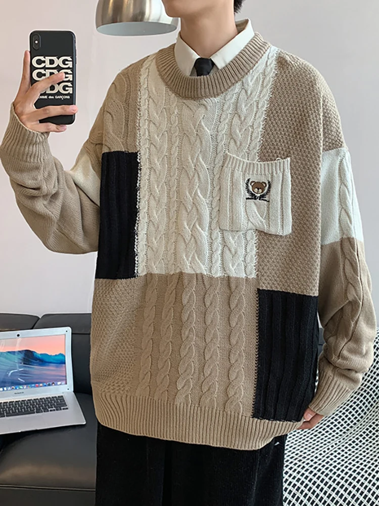 Oversized Women Sweater Fashion Knitted Embroidery Bear Pullovers Lazy Long Sleeve Streetwear Unisex Patchwork Blue Sweater
Oversized Women Sweater Fashion Knitted Embroidery Bear Pullovers Lazy Long Sleeve Streetwear Unisex Patchwork Blue Sweater