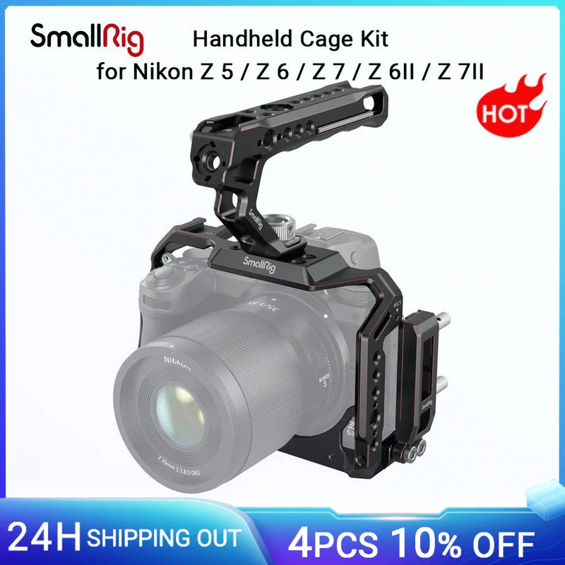 SmallRig Handheld Cage Kit for Nikon Z 5 / Z 6 / Z 7 / Z 6II / Z 7II w 1/4"-20 Threaded Holes (Limited Edition) 4098
SmallRig Handheld Cage Kit for Nikon Z 5 / Z 6 / Z 7 / Z 6II / Z 7II w 1/4"-20 Threaded Holes (Limited Edition) 4098