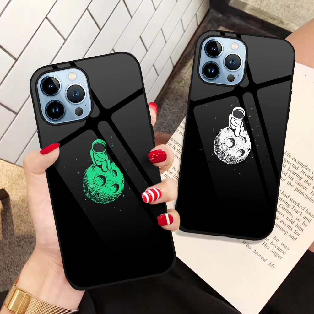 Moon Astronaut Case for Iphone 14 13 11 Pro Max 12 Mini XS X XR 6S 7 8 Plus SE 2022 2020 Cartoon Cute Luminous Glass Cover
Moon Astronaut Case for Iphone 14 13 11 Pro Max 12 Mini XS X XR 6S 7 8 Plus SE 2022 2020 Cartoon Cute Luminous Glass Cover