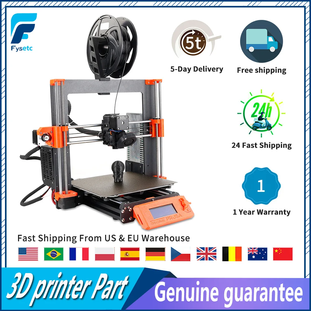 Clone Prusa i3 Mk3S+ 3D Printer Diy 3D Printer Kit Including The Upgraded Pinda And Y Axis Clamp With Aluminum Alloy Profile
Clone Prusa i3 Mk3S+ 3D Printer Diy 3D Printer Kit Including The Upgraded Pinda And Y Axis Clamp With Aluminum Alloy Profile