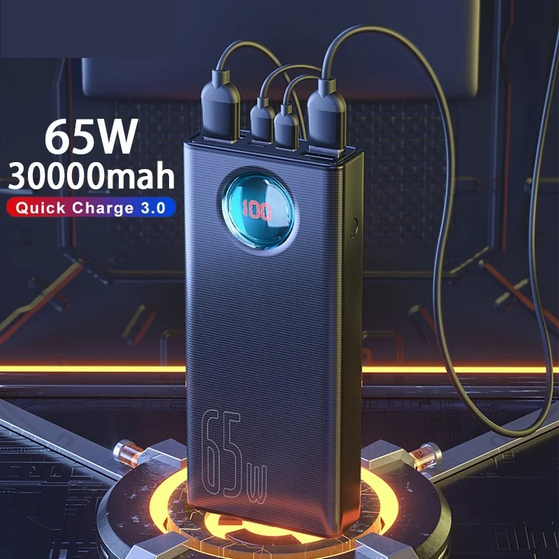 Power Bank 30000mAh 65W PD3.0 Quick Charging 3.0 FCP SCP Portable External For IPhone 12 13 Laptop Tablet Power Bank
Power Bank 30000mAh 65W PD3.0 Quick Charging 3.0 FCP SCP Portable External For IPhone 12 13 Laptop Tablet Power Bank