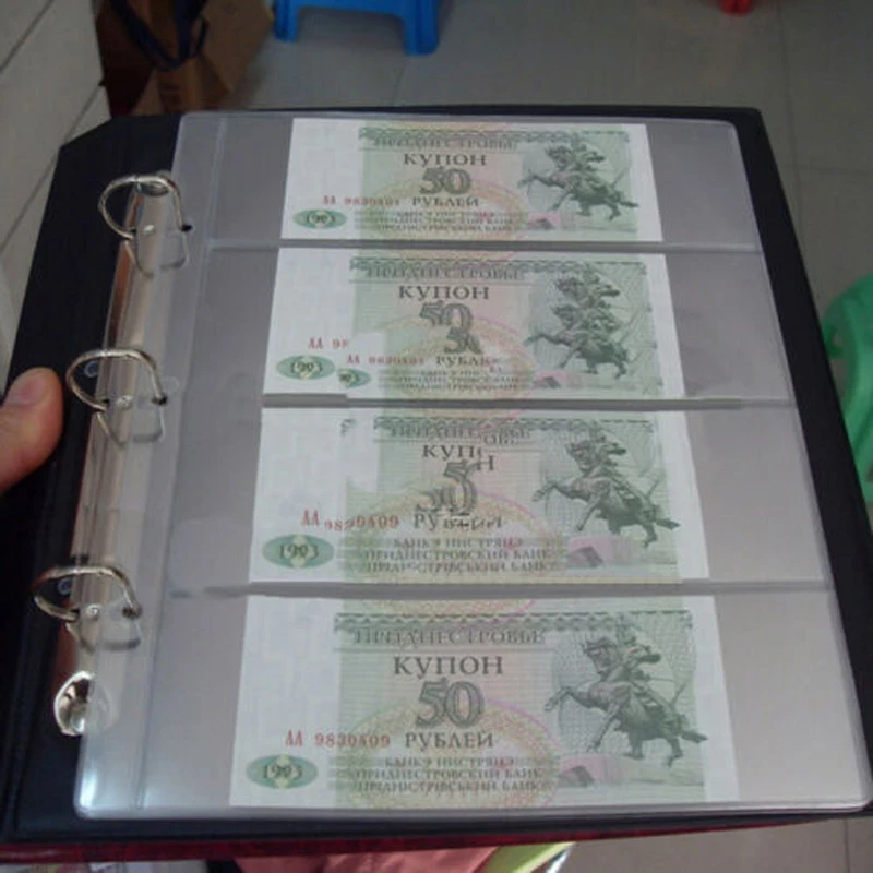 Transparent Paper Money Page Bill Note Collection Book Loose Leaf Stamps 10pcs Protector Banknotes Collector Holders
Transparent Paper Money Page Bill Note Collection Book Loose Leaf Stamps 10pcs Protector Banknotes Collector Holders