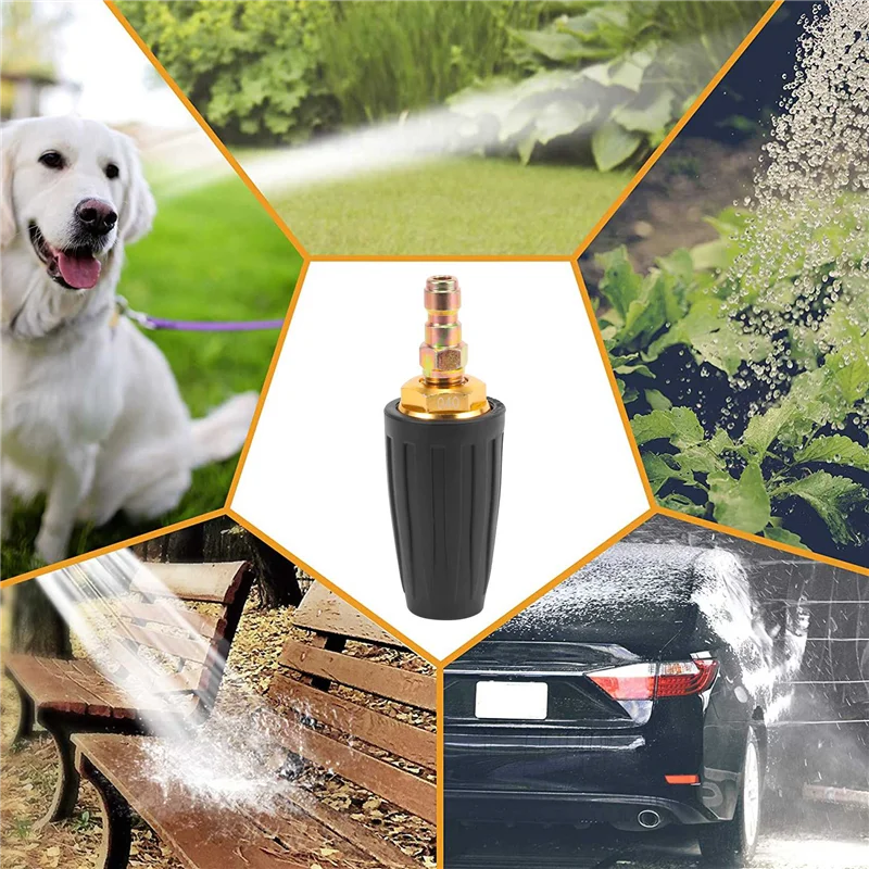 Turbo Nozzle for Pressure Washer, Rotating Nozzle and 7 Tips, 1/4 Inch Quick Connect, 4000 PSI
Turbo Nozzle for Pressure Washer, Rotating Nozzle and 7 Tips, 1/4 Inch Quick Connect, 4000 PSI