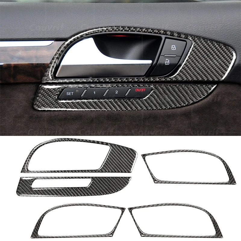 Чехол из углеродного волокна для внутренней дверной ручки, кнопки памяти сиденья, декоративные полосы, наклейки для Audi Q7 4L, аксессуары из углеродного волокна
Чехол из углеродного волокна для внутренней дверной ручки, кнопки памяти сиденья, декоративные полосы, наклейки для Audi Q7 4L, аксессуары из углеродного волокна