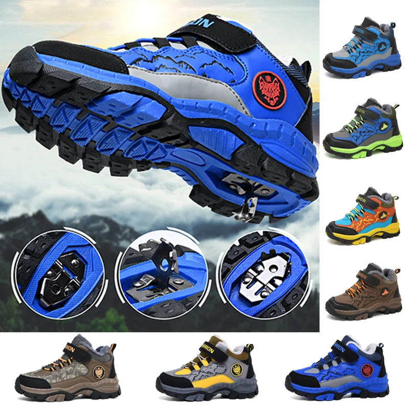 Winter Kids Hiking Shoes Super Warm Plus Cotton Boy Sneakers Non-slip Leather Waterproof Boots Teenager Trekking Climbing Shoes
Winter Kids Hiking Shoes Super Warm Plus Cotton Boy Sneakers Non-slip Leather Waterproof Boots Teenager Trekking Climbing Shoes