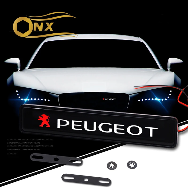 

Car LED Grill Badge for Peugeot Logo 4008 5008 103 106 206 308 208 306 3008 408 508 205 406 407 301 207 2008 107 307 Emblem Lamp