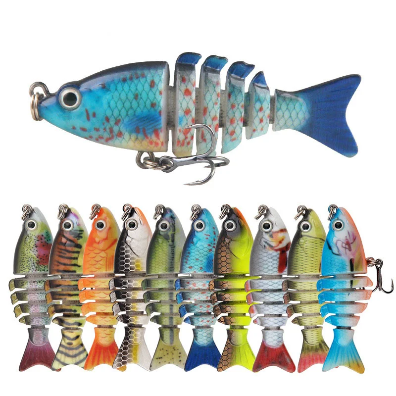 

Multi Jointed 5.8cm/4.7g Bionic Fishing Lures Crankbait Lifelike Hard Fish Baits Small Fishing Lure Set Wobblers Tackle pesca