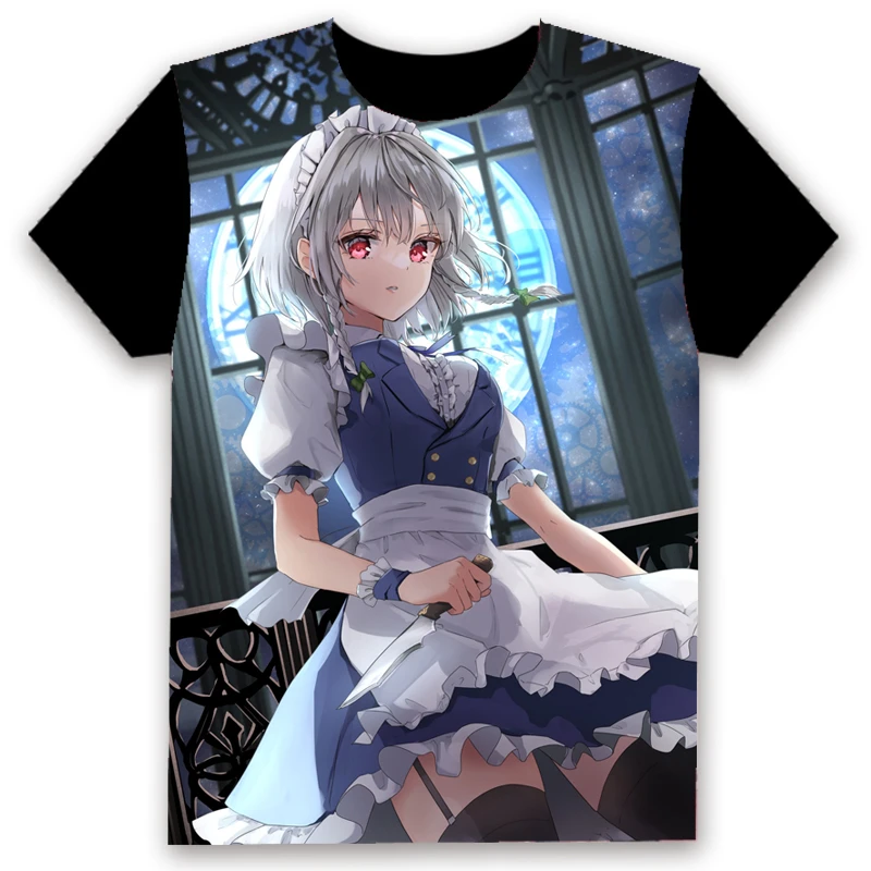 Аниме TouHou Kirisame marisa Remilia scarlet, женские и мужские футболки для косплея, черная Повседневная футболка с коротким рукавом
Аниме TouHou Kirisame marisa Remilia scarlet, женские и мужские футболки для косплея, черная Повседневная футболка с коротким рукавом
