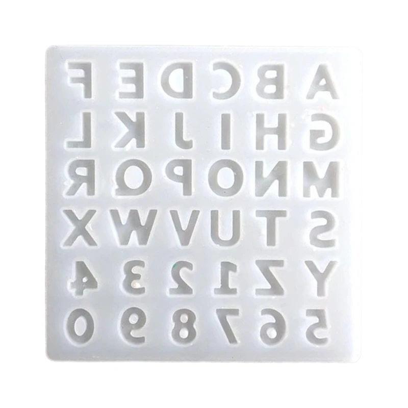 

Handmade Jewelry Mold Alphabet Letters Numbers Keychain Resin Mold Silicone Mould DIY Polymer Clay Crafts UV Epoxy Mold