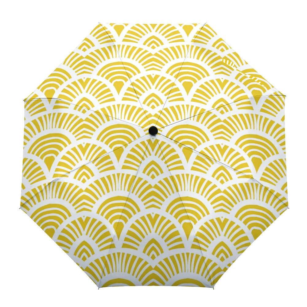Fan Shaped Yellow Stripes Cartoon Creative Umbrella Rain Women Automatic Three Folding Umbrellas Windproof Parasol Parapluie
Fan Shaped Yellow Stripes Cartoon Creative Umbrella Rain Women Automatic Three Folding Umbrellas Windproof Parasol Parapluie