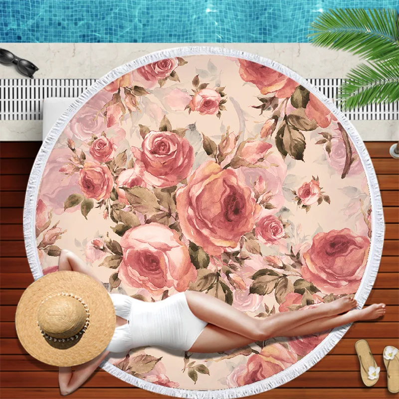 Lannidaa Spring Flowers Round Beach Towels Beauty Rose For Girls Lady Portable Absorbent Wrap Bath Towel Water Yoga Mat Blanket
Lannidaa Spring Flowers Round Beach Towels Beauty Rose For Girls Lady Portable Absorbent Wrap Bath Towel Water Yoga Mat Blanket