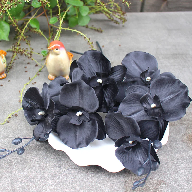 38cm Black Red Artificial Phalaenopsis Flower Vivid Wedding Christmas Party Festival Home Garden Arrangement Decoration
38cm Black Red Artificial Phalaenopsis Flower Vivid Wedding Christmas Party Festival Home Garden Arrangement Decoration