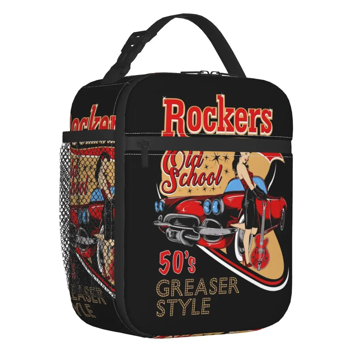 Rockabilly Pinup Vintage 1950s Insulated Lunch Bag for School Office Music Pop Resuable Thermal Cooler Lunch Box Women Kids
Rockabilly Pinup Vintage 1950s Insulated Lunch Bag for School Office Music Pop Resuable Thermal Cooler Lunch Box Women Kids