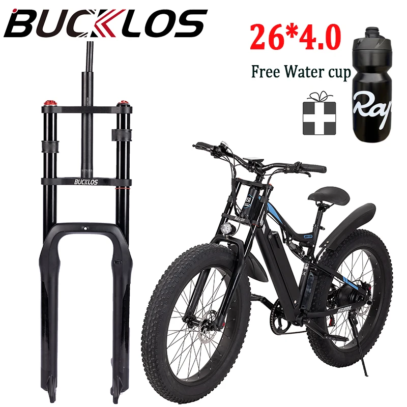BUCKLOS MTB Fork 26*4.0 Double Shoulder Fork 180mm Travel Suspension Air Fork shock absorbing Bicycle Forks Bike Part
BUCKLOS MTB Fork 26*4.0 Double Shoulder Fork 180mm Travel Suspension Air Fork shock absorbing Bicycle Forks Bike Part