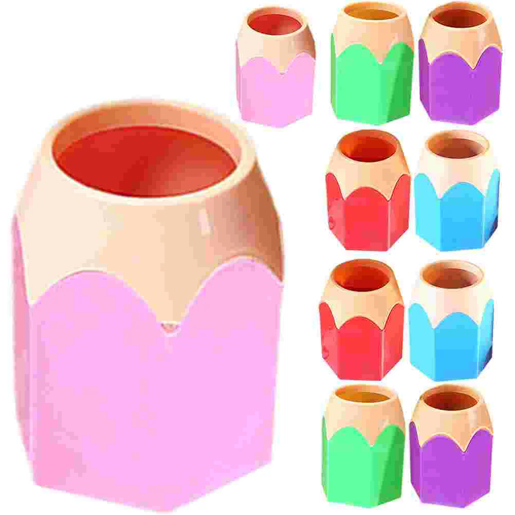 10 Pcs Colored Crayon Holder Contrast Office Holders Desk Cups Abs Brush Student Organizers
10 Pcs Colored Crayon Holder Contrast Office Holders Desk Cups Abs Brush Student Organizers