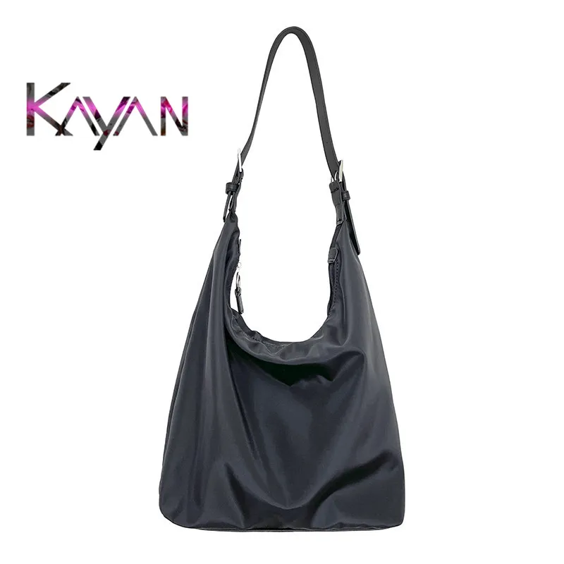 

Large Capacity Solid Color Nylon Women's Bag Classic Fashion Shoulder Hobo Female Crossbody Ladies Bag Literay Simple Causal