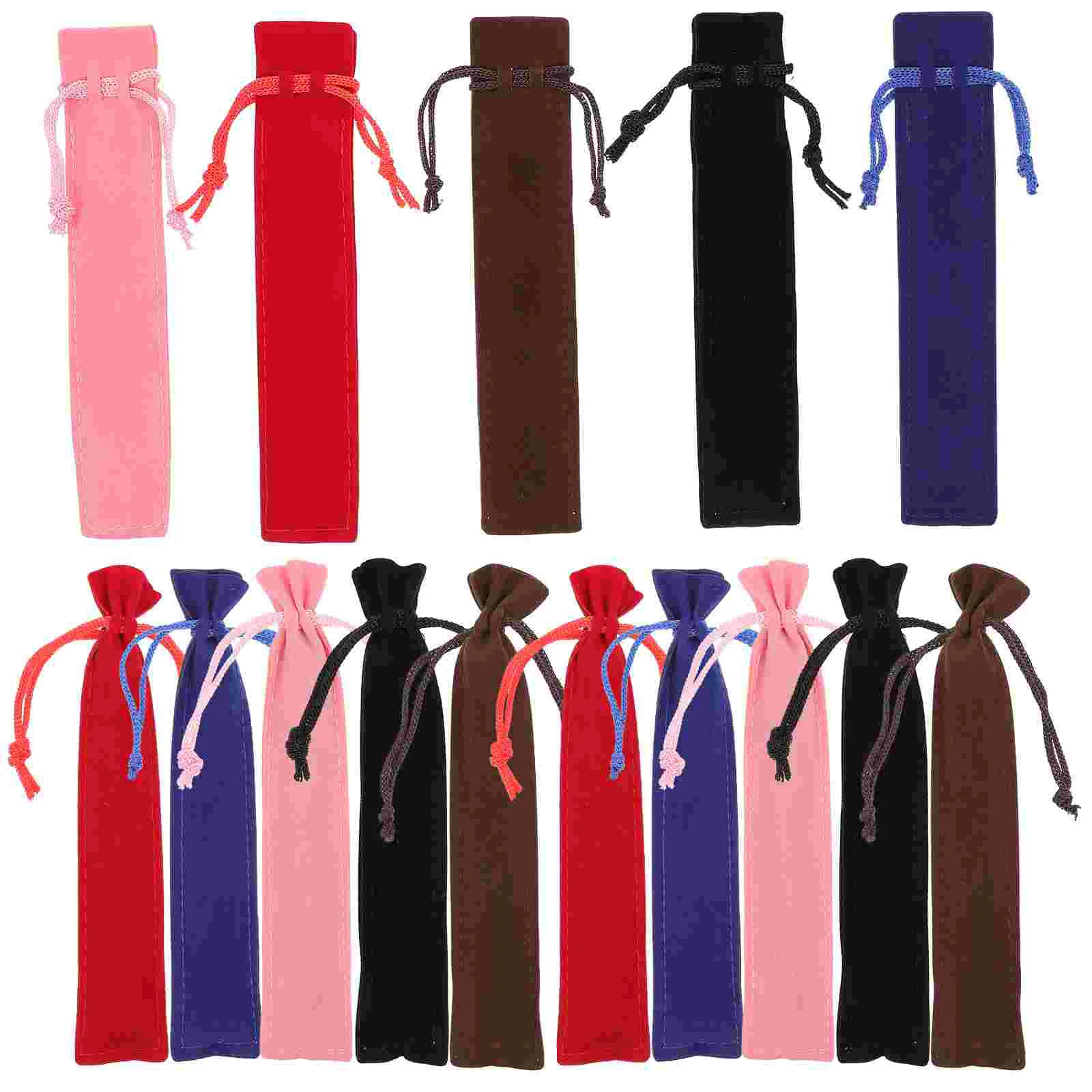20 Pcs Pen Protective Sleeve Jewelry Bags Drawstring Plush Fabrics Bulk Pencil Pouch 
20 Pcs Pen Protective Sleeve Jewelry Bags Drawstring Plush Fabrics Bulk Pencil Pouch