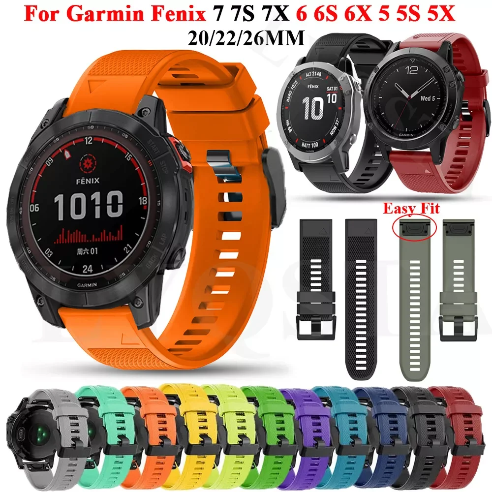 20 22 26mm Smart Watch Bands Straps For Garmin Fenix 7 7S 7X EPIX 6 6S 6X 5X 5 5S 3HR 945 Quick Release Silicone Bracelet Correa
20 22 26mm Smart Watch Bands Straps For Garmin Fenix 7 7S 7X EPIX 6 6S 6X 5X 5 5S 3HR 945 Quick Release Silicone Bracelet Correa