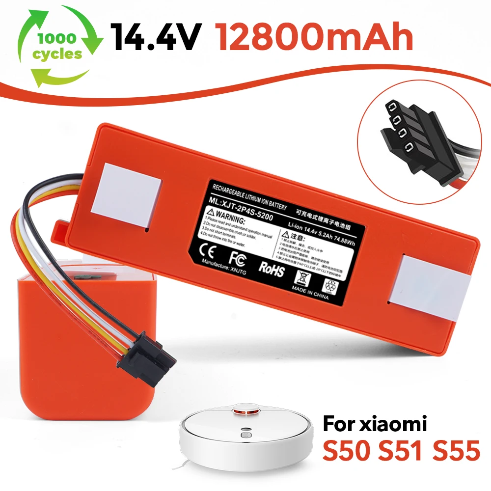 Аккумуляторная батарея для робота-пылесоса Xiaomi Roborock S55 S60 S65 S50 S51 S5 T4, 14,4 В, 12800 мАч
Аккумуляторная батарея для робота-пылесоса Xiaomi Roborock S55 S60 S65 S50 S51 S5 T4, 14,4 В, 12800 мАч