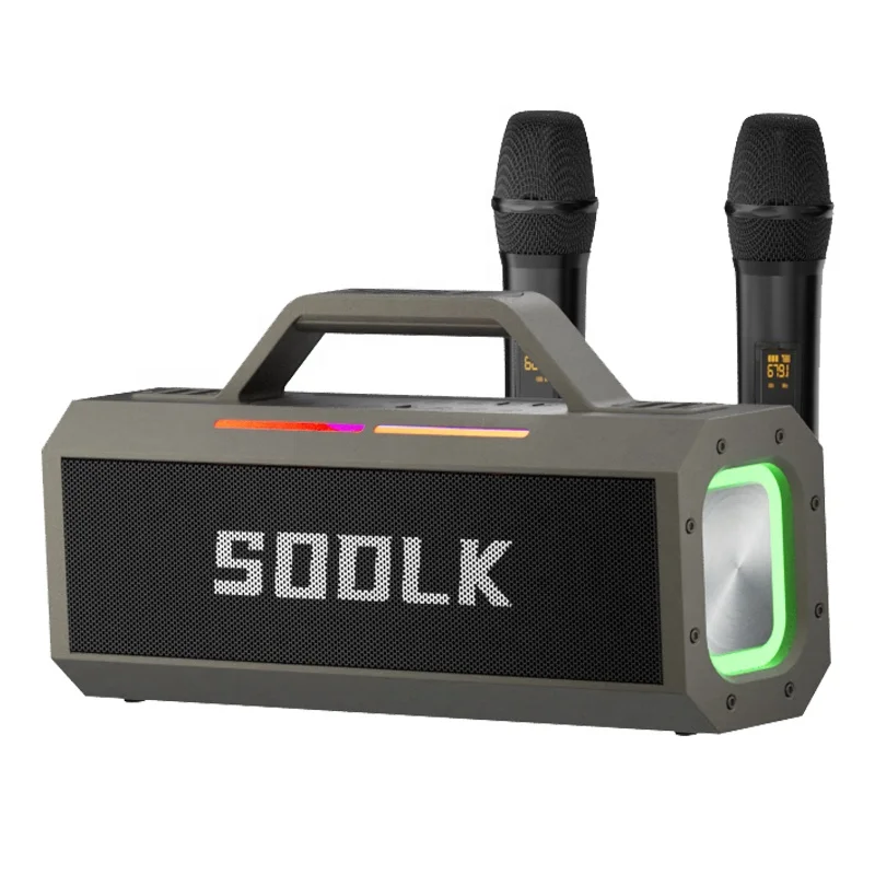 Wireless Portable Speaker SODLK 150W Rechargeable Sound Box Speaker Loud Stereo System with Dual Microphones and Remote Control
Wireless Portable Speaker SODLK 150W Rechargeable Sound Box Speaker Loud Stereo System with Dual Microphones and Remote Control