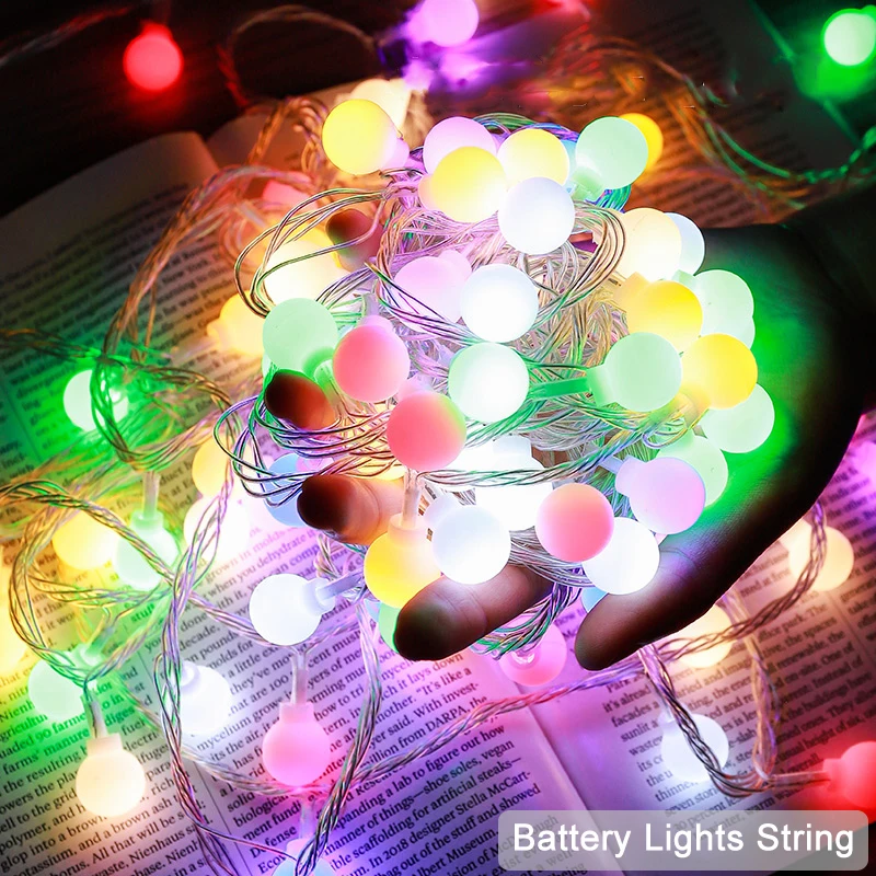 Outdoor Room LED Lights String Small Round Ball Battery Garland Fairy Lighting Wedding Christmas Party Garden Decor String Light 
Outdoor Room LED Lights String Small Round Ball Battery Garland Fairy Lighting Wedding Christmas Party Garden Decor String Light