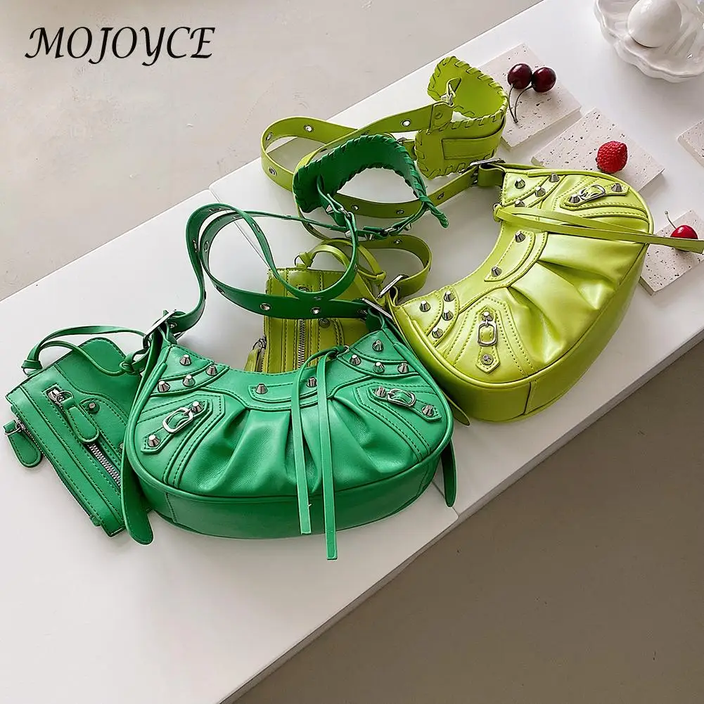 Women PU Leather Rivet Studded Shoulder Bag designer Summer Trend Crossbody Bag New Fashion Exquisite Lady Zipper Messenger Bags
Women PU Leather Rivet Studded Shoulder Bag designer Summer Trend Crossbody Bag New Fashion Exquisite Lady Zipper Messenger Bags