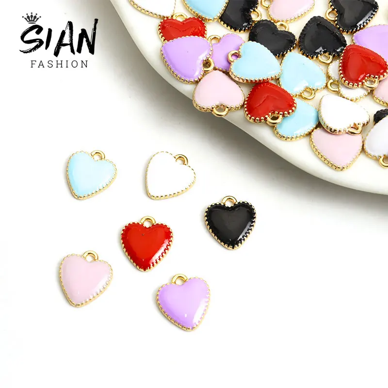 10pcs Enamel Colorful Heart Shaped Charms Drop Oil Love Pendant Charms Handmade Accessories DIY Alloy Jewelry Making Earrings
10pcs Enamel Colorful Heart Shaped Charms Drop Oil Love Pendant Charms Handmade Accessories DIY Alloy Jewelry Making Earrings