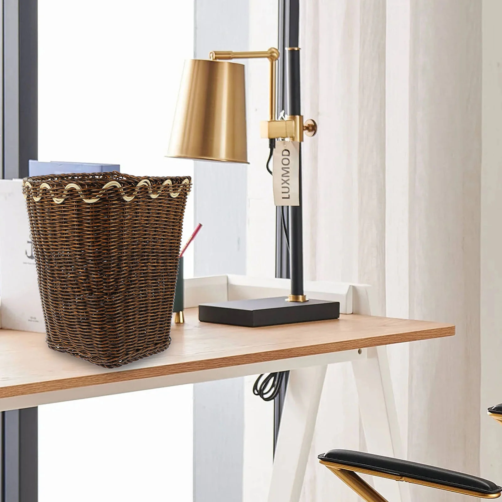 Trash Bin Waste Basket Multifunctional Woven Pastoral Style Garbage Rattan Elegant Can Abs Storage Bathroom Office Trashcan
Trash Bin Waste Basket Multifunctional Woven Pastoral Style Garbage Rattan Elegant Can Abs Storage Bathroom Office Trashcan