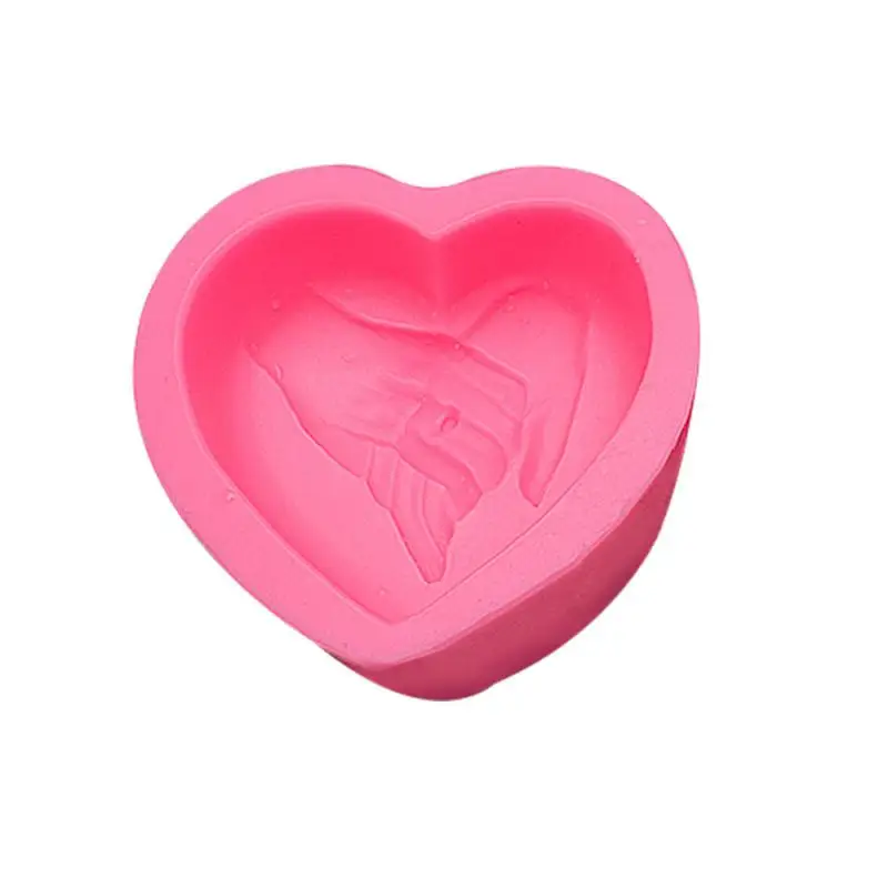 

Irregular Shape Love Sugar-turning Silicone Mold Silicone Mothers Day Crystal Glue Dripping Mold Holding Hands Heart-shaped