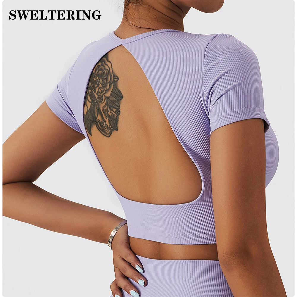Running Sports Short Sleeve Thread Hollow Back Yoga Costume Gym Top Push Up High Intensity Fast Drying Fitness Short Sleeve Top
Running Sports Short Sleeve Thread Hollow Back Yoga Costume Gym Top Push Up High Intensity Fast Drying Fitness Short Sleeve Top