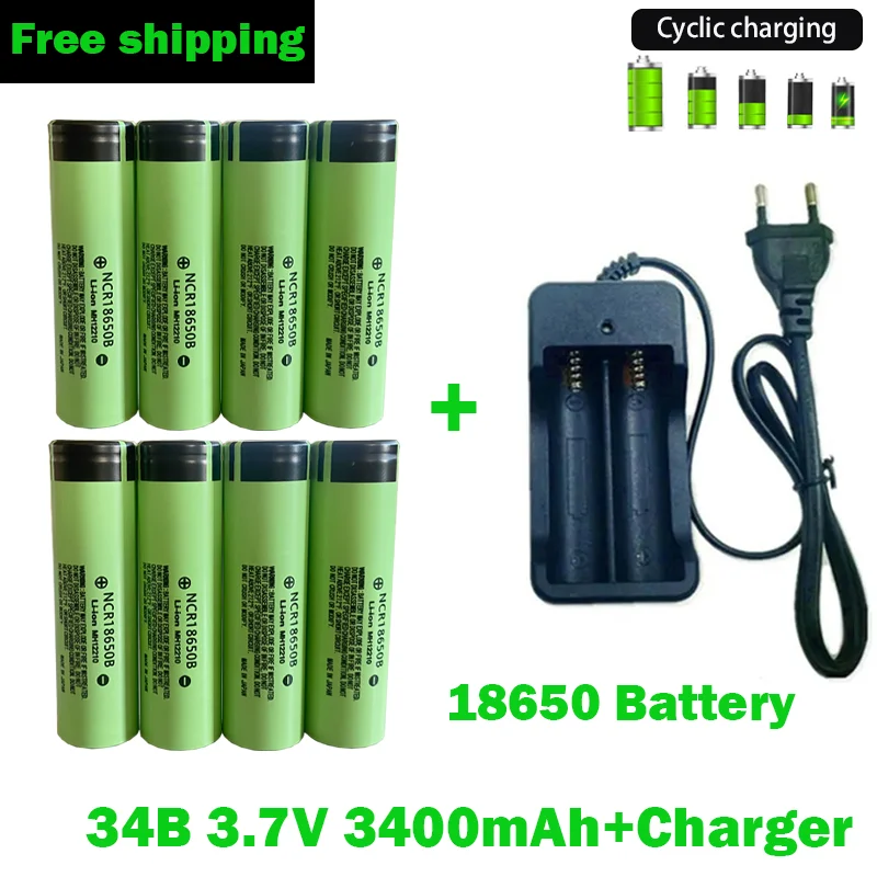 18650 Battery Free Shipping 2023NewBestselling 34B Li-ion 3.7V 3400MAH+Charger Rechargeable Battery Suitable Screwdriver Battery
18650 Battery Free Shipping 2023NewBestselling 34B Li-ion 3.7V 3400MAH+Charger Rechargeable Battery Suitable Screwdriver Battery