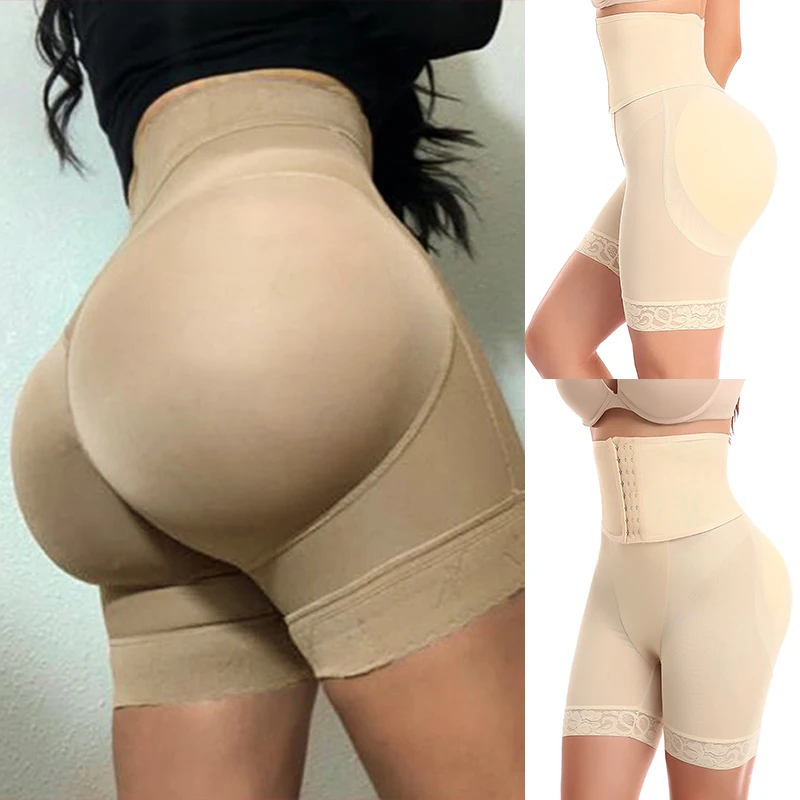 

Women High Waist Trainer Hip Padded Butt Lifter Shapewear Tummy Control Panties Enhancer Thigh Slimmer Shorts Underwear Fake Ass