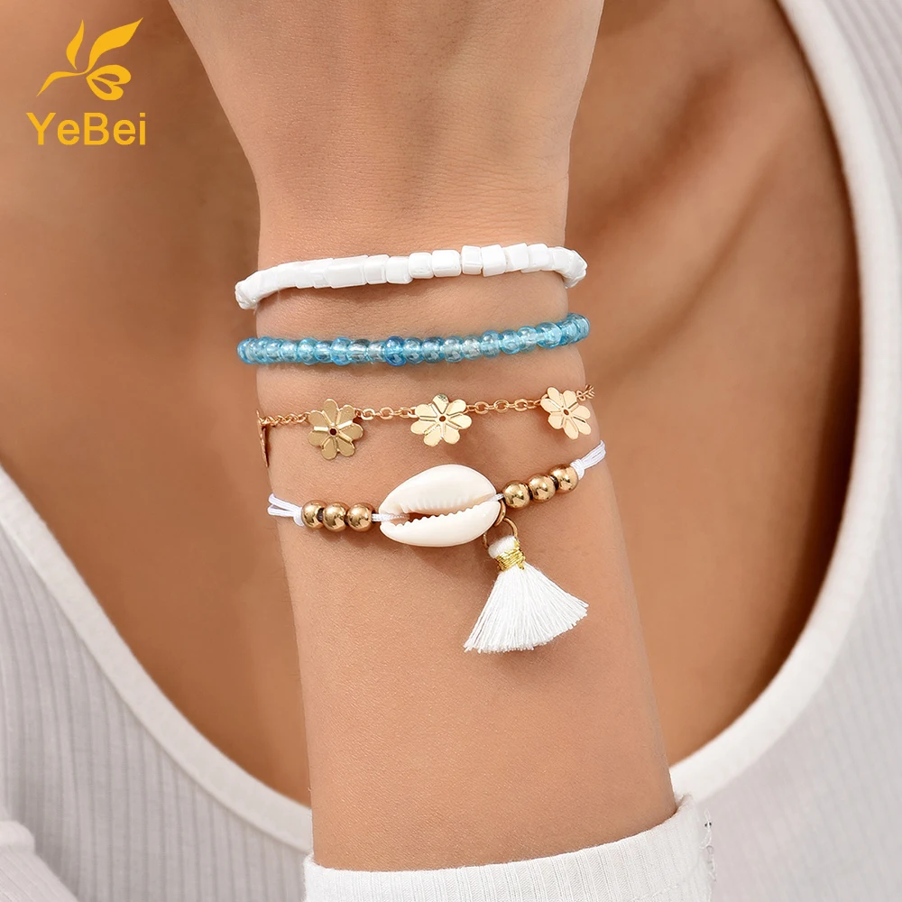 4PCS Bohemian Bracelets for Women 2022 Summer Jewelry Shell Casual Beaded Bracelet Couples Gifts Free Shipping
4PCS Bohemian Bracelets for Women 2022 Summer Jewelry Shell Casual Beaded Bracelet Couples Gifts Free Shipping