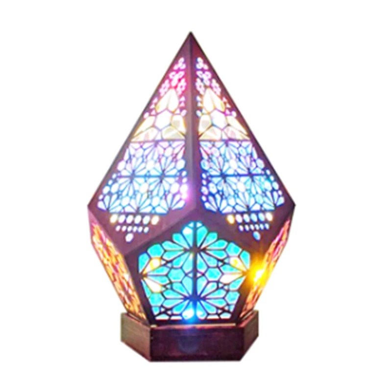 

Напольная пластиковая лампа в богемном стиле со стразами и звездным небом, проекционная лампа, домашняя спальня для фестиваля, необычное фоновое освещение