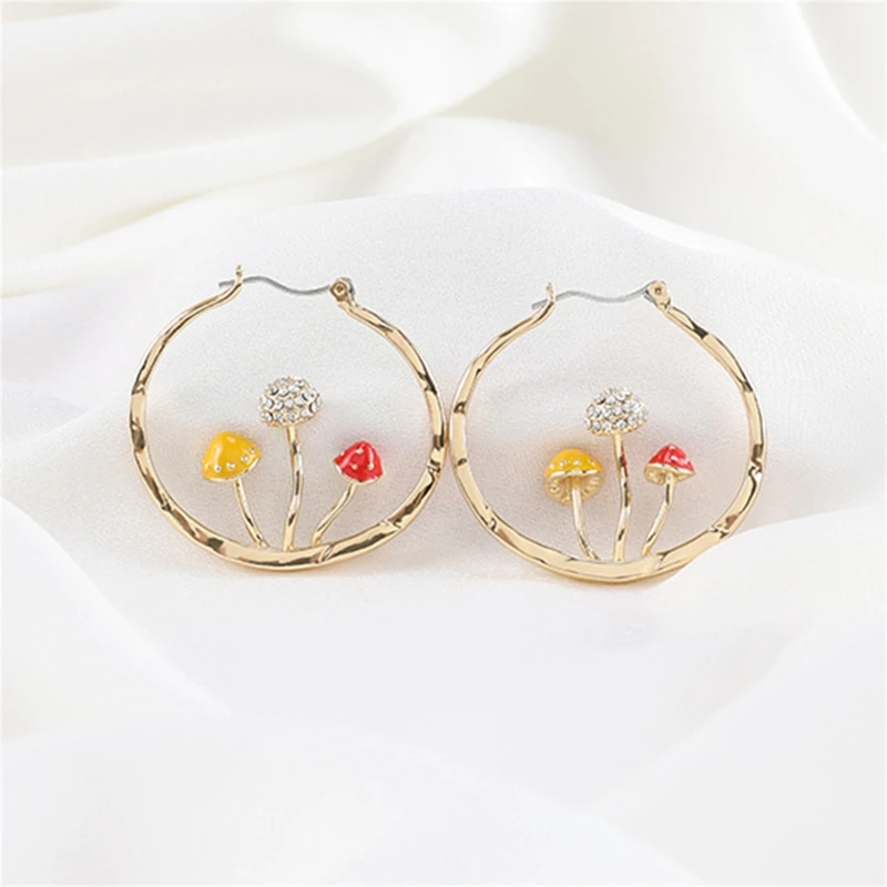 Cute Mushroom Earrings Mushroom Hoops Gold Tone Circle EarringsHoop Earrings Huge Hoops Unique Mushroom Jewelry Gift
Cute Mushroom Earrings Mushroom Hoops Gold Tone Circle EarringsHoop Earrings Huge Hoops Unique Mushroom Jewelry Gift