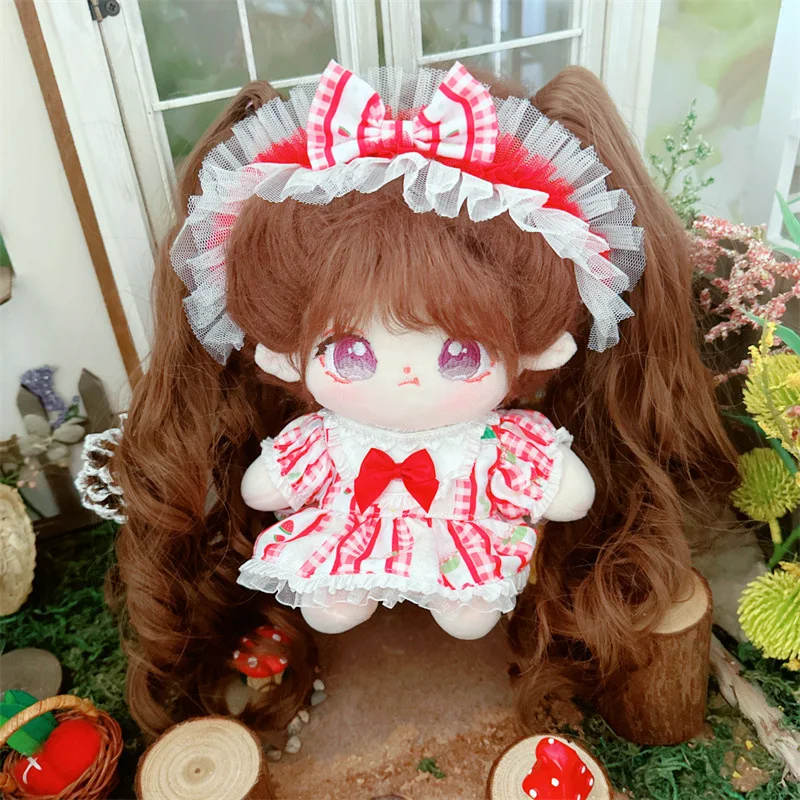 Cute Red Strawberry Cherry Dress Doll Clothes for 20cm Double Horsetail Idol Doll Outfit Accessories Overall for Star Plush Toys
Cute Red Strawberry Cherry Dress Doll Clothes for 20cm Double Horsetail Idol Doll Outfit Accessories Overall for Star Plush Toys