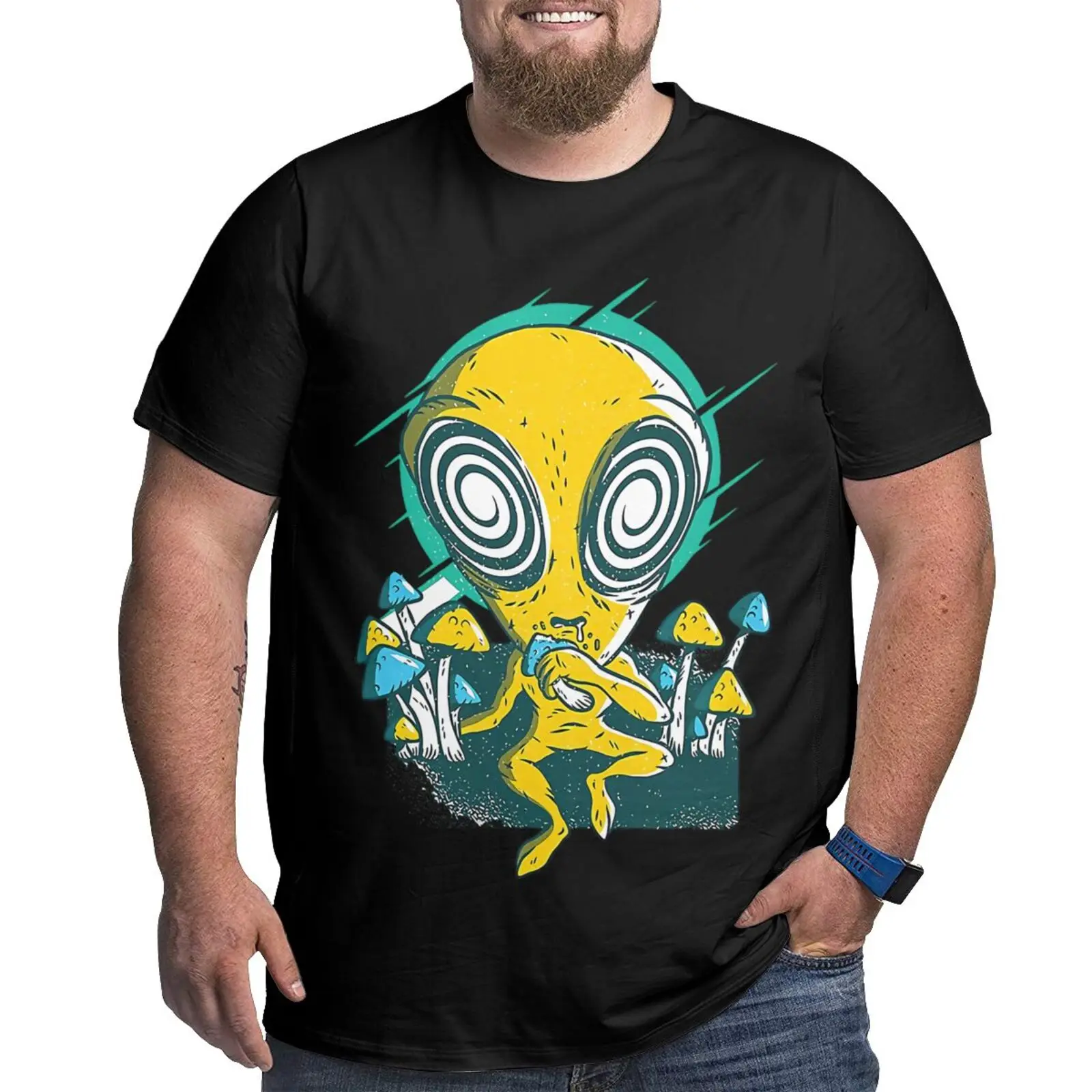 

Alien Trippy Magic Mushroom Men's Clothing Men's T-Shirt Harajuku Couples T-Shirt T-Shirts Man Couples T-Shirt Couples T-Shirt