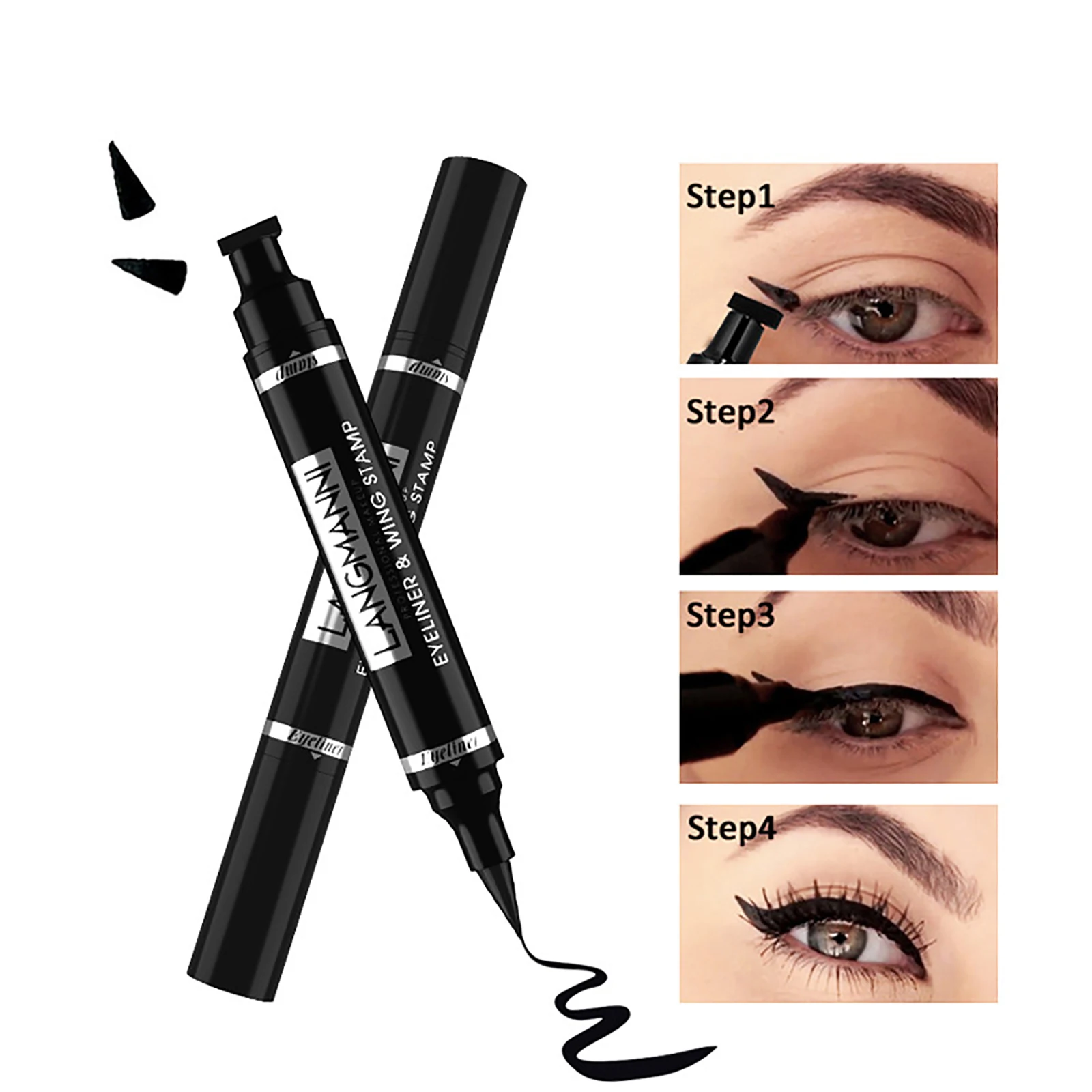 2 In1 Black Stamp Liquid Eyeliner Pen Waterproof Long-lasting Fast Dry Eye Liner Pencil Double-ended Eyeliner Makeup Cosmetic
2 In1 Black Stamp Liquid Eyeliner Pen Waterproof Long-lasting Fast Dry Eye Liner Pencil Double-ended Eyeliner Makeup Cosmetic