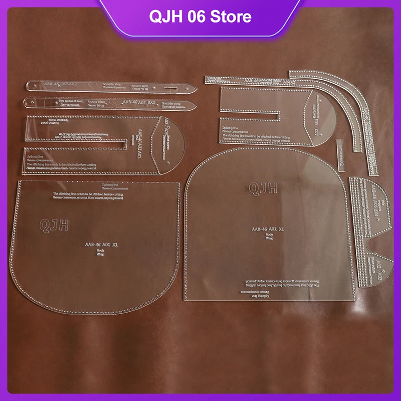 Трафарет ручной работы, инструмент «сделай сам», модель из акрила, форма для кожевенного ремесла, шаблон для женской сумки через плечо, товары для шитья и пэчворка
Трафарет ручной работы, инструмент «сделай сам», модель из акрила, форма для кожевенного ремесла, шаблон для женской сумки через плечо, товары для шитья и пэчворка