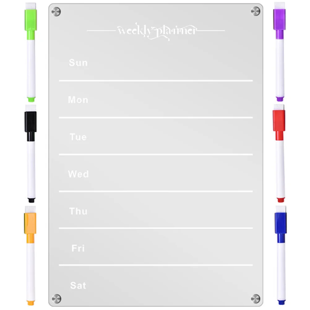 Weekly Plan Message Board Refrigerator Writing Boards Dry Erase Fridge Acrylic Clear Planning Small
Weekly Plan Message Board Refrigerator Writing Boards Dry Erase Fridge Acrylic Clear Planning Small