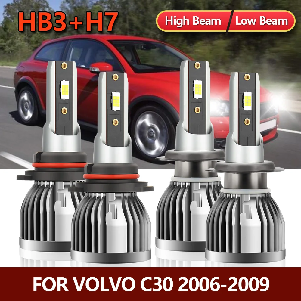 4x LED HB3 H7 Фары лампы 9005 Высокая Низкая комбинированная CSP яркость турбо лампы Комплект передней автомобильной фары для Volvo C30 2006 2007 2008 2009 
4x LED HB3 H7 Фары лампы 9005 Высокая Низкая комбинированная CSP яркость турбо лампы Комплект передней автомобильной фары для Volvo C30 2006 2007 2008 2009