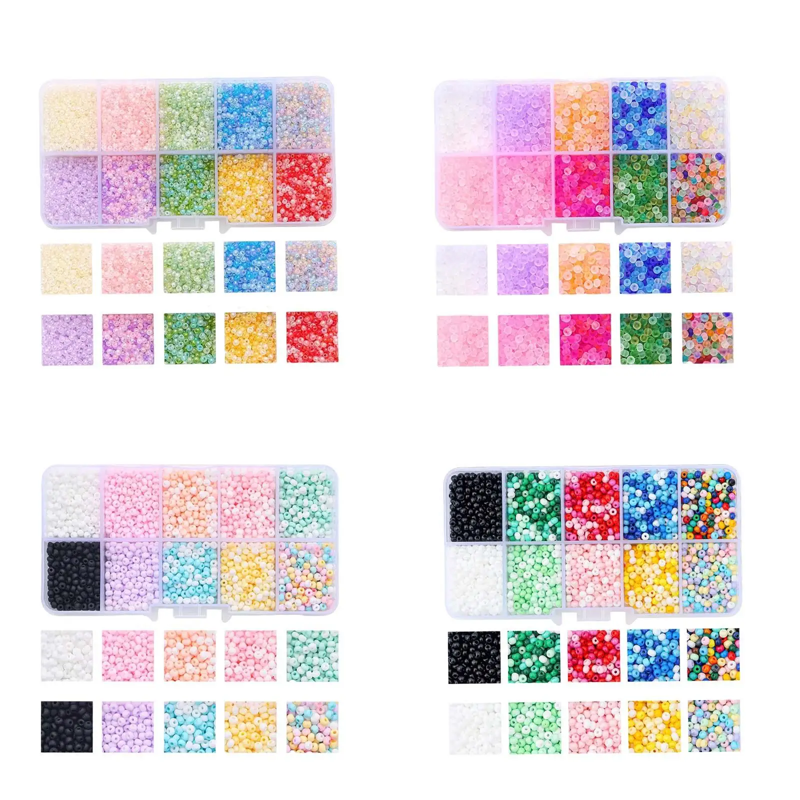 10 Grids Colorful Glass Beads Beads Assortments Kit for Jewelry Making Bracelets Charms Pendants art crafts Making Supplies
10 Grids Colorful Glass Beads Beads Assortments Kit for Jewelry Making Bracelets Charms Pendants art crafts Making Supplies