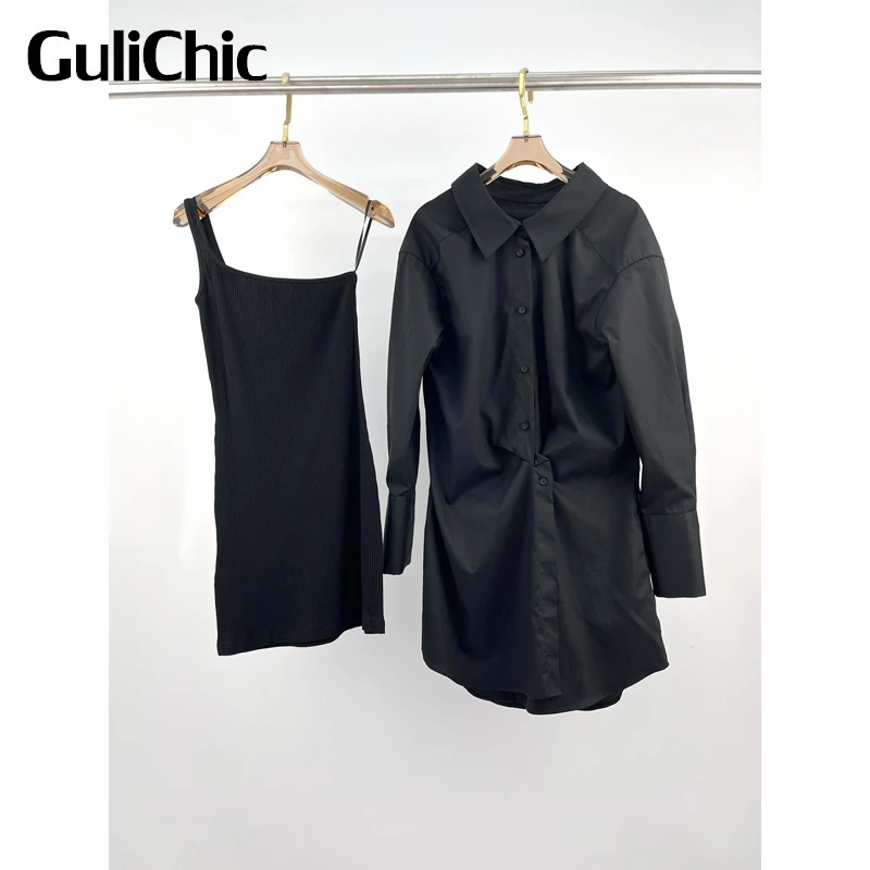 5. Женское асимметричное платье-рубашка с присборенной талией и вязаное облегающее платье на одно плечо, комплект из двух предметов, 24 дюйма
5. Женское асимметричное платье-рубашка с присборенной талией и вязаное облегающее платье на одно плечо, комплект из двух предметов, 24 дюйма