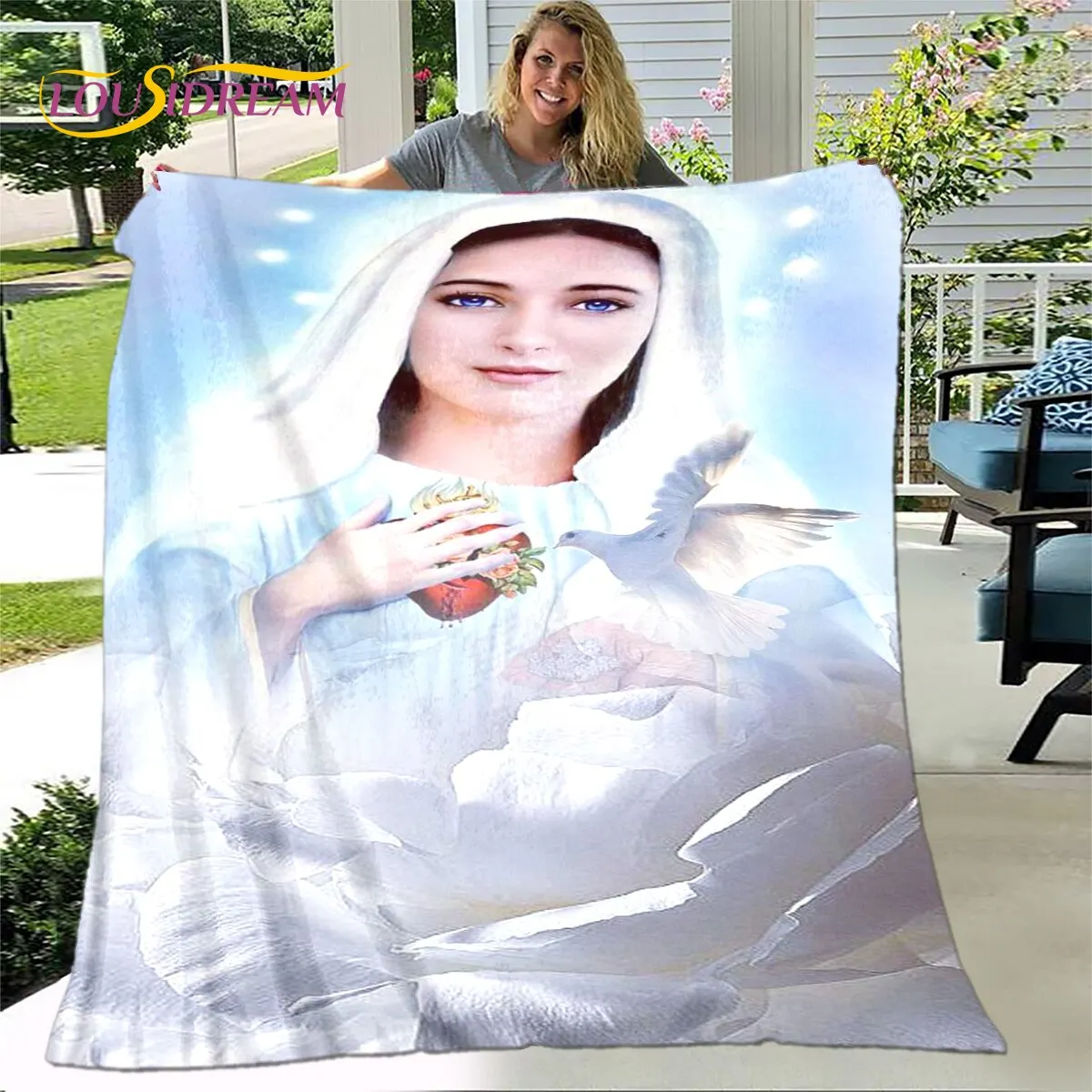 Jesus Virgin Mary Blanket,Flannel Blanket Throw Blanket,Sherpa Warm Blanket for Living Room Bedroom Beds Sofa Couch Cover Pray 
Jesus Virgin Mary Blanket,Flannel Blanket Throw Blanket,Sherpa Warm Blanket for Living Room Bedroom Beds Sofa Couch Cover Pray