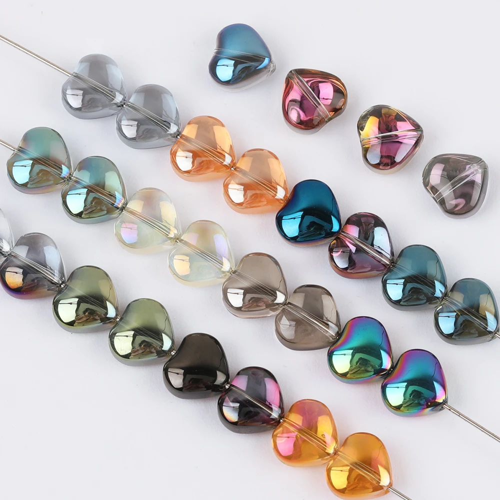 WHSOK 70pcs 9*10MM Bracelet & Earrings Accessories/Glass Beads/Hand Made/Heart Shape/Aurora Effect/Jewelry Findings Components
WHSOK 70pcs 9*10MM Bracelet & Earrings Accessories/Glass Beads/Hand Made/Heart Shape/Aurora Effect/Jewelry Findings Components